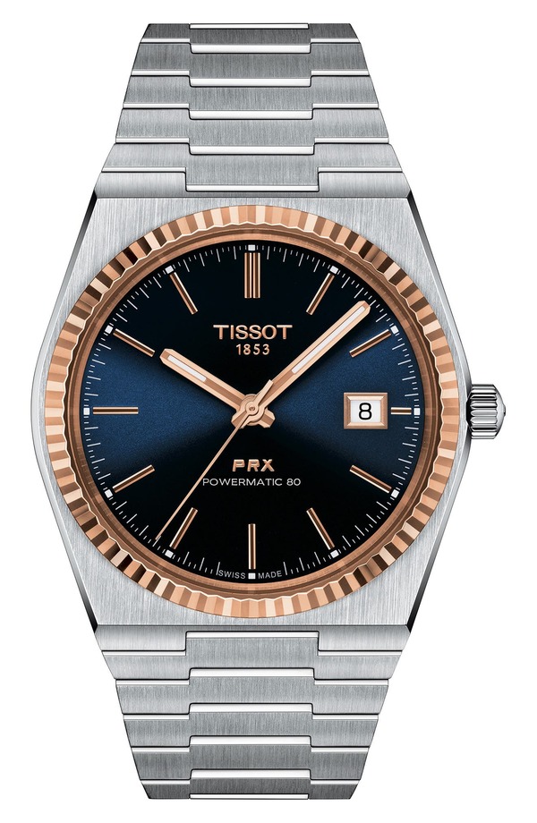 ティソット メンズ アクセサリー 腕時計 Tissot PRX Powermatic 80 Bracelet Watch, 40mm Grey グレー|ReVida 店