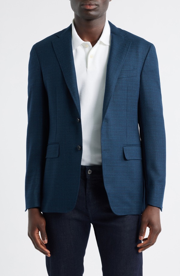 カナーリ メンズ アウター ジャケット・ブルゾン ウール コート Canali Kei Trim Fit Mlange Wool Sport Coat Dark Green グリーン