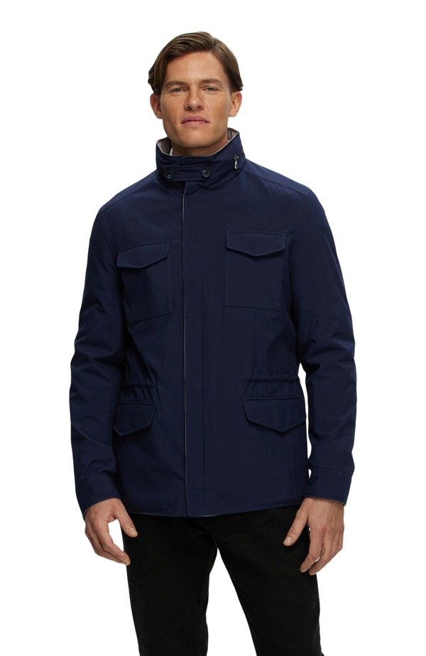 ゴルスキ メンズ アウター 上衣・上衣 GORSKI Lightweight Reversible Jacket Navy/Light Beige 米国海軍