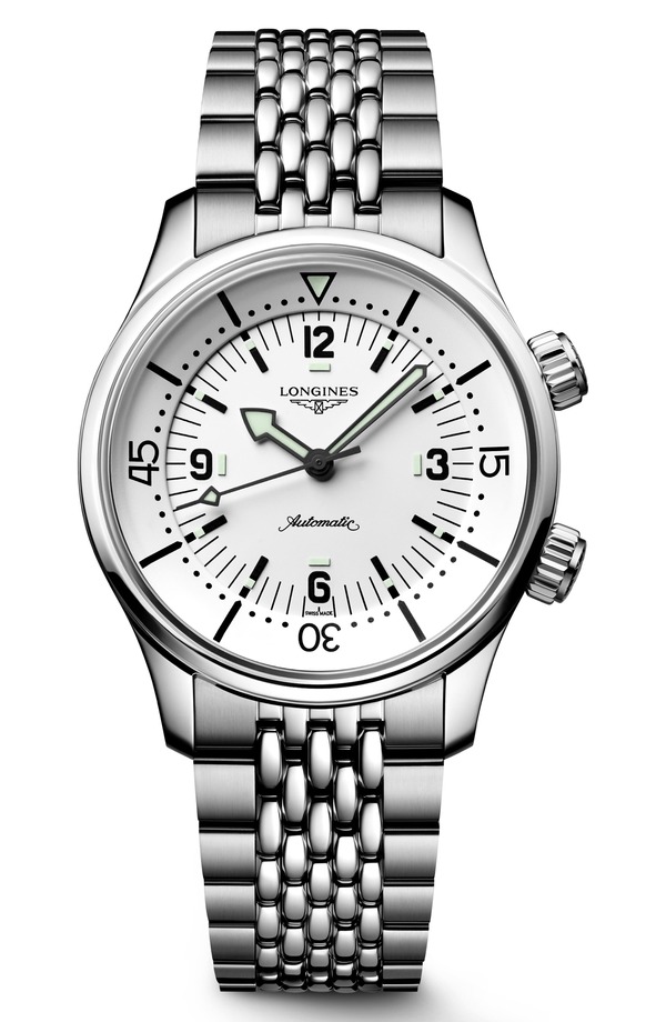 ロンジン メンズ アクセサリー 腕時計 Longines Legendiver Automatic Bracelet Watch, 39mm White ホワイト|ReVida 店