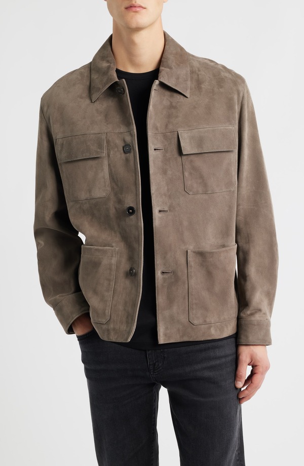 フレーム メンズ アウター ジャケット・ブルゾン スエード コート FRAME Suede Chore Coat Lightaupe トープ