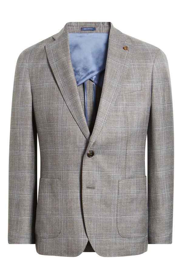 ピーター・銀鏡 メンズ アウター 上衣・上衣 厚地の外套 Peter Millar Crown Crafted Pearce Tailored Fit Plaid Soft Sport Coat Espresso 照合のしるし