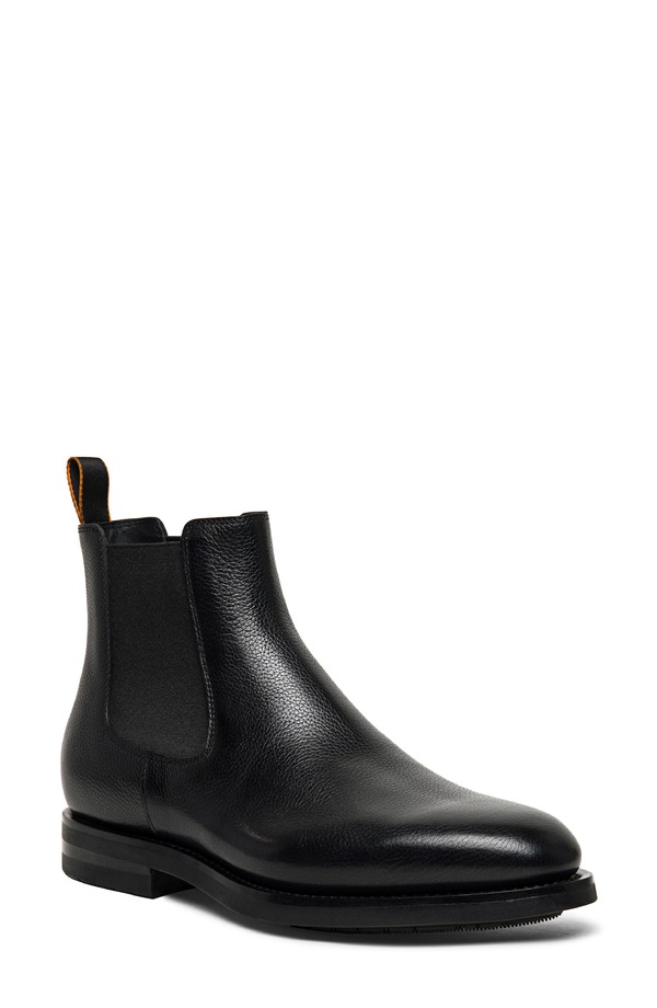 サントーニ メンズ シューズ ブーツ・レインブーツ チェルシーブーツ チェルシー Santoni Enver Chelsea Boot Black 黒いこと