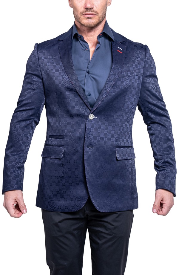 マセオ メンズ アウター ジャケット・ブルゾン ブレザー Maceoo Socratevo Ascension21 Blazer Blue ブルー｜ReVida 店