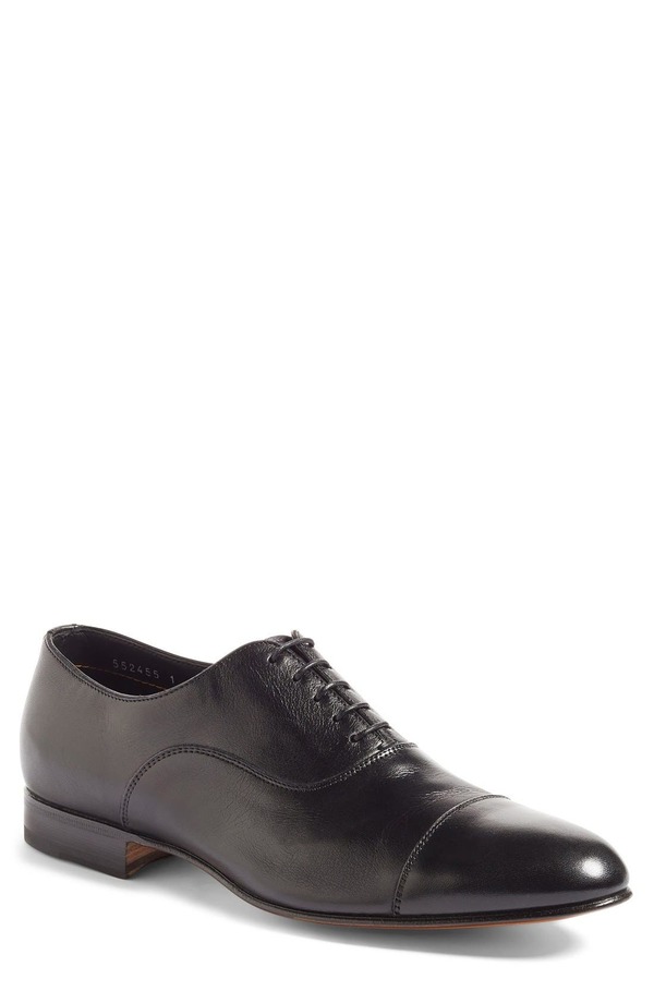 サントーニ メンズ シューズ オックスフォード 旗がしら Santoni Darian Cap Toe Oxford Black 黒いこと
