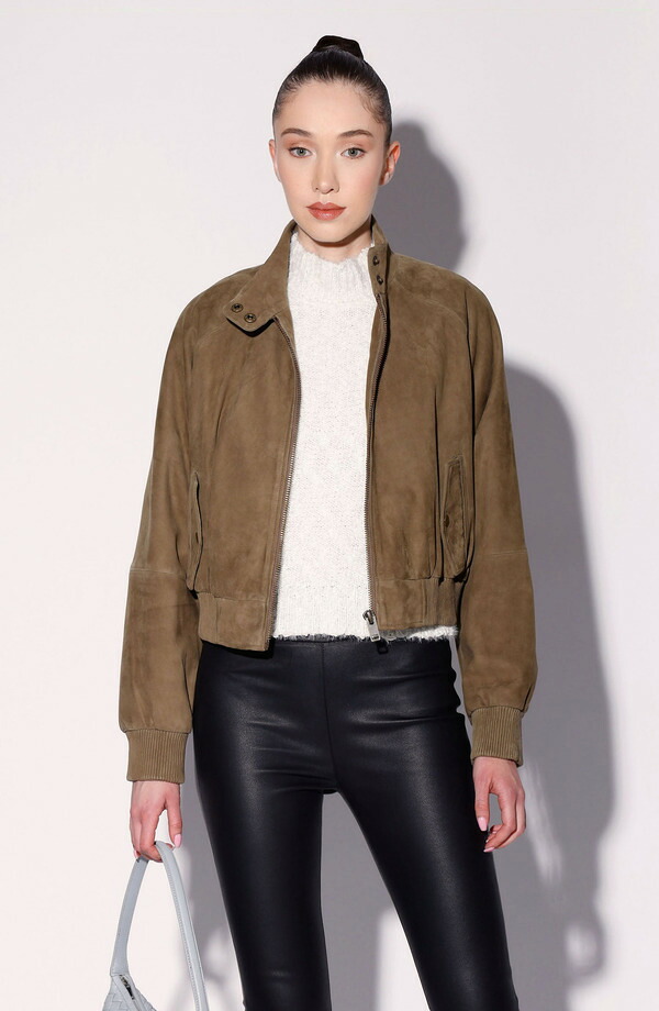 ウォルターベーカー レディース アウター ジャケット・ブルゾン スエード Walter Baker Bowie Suede Bomber Jacket Cypressuede