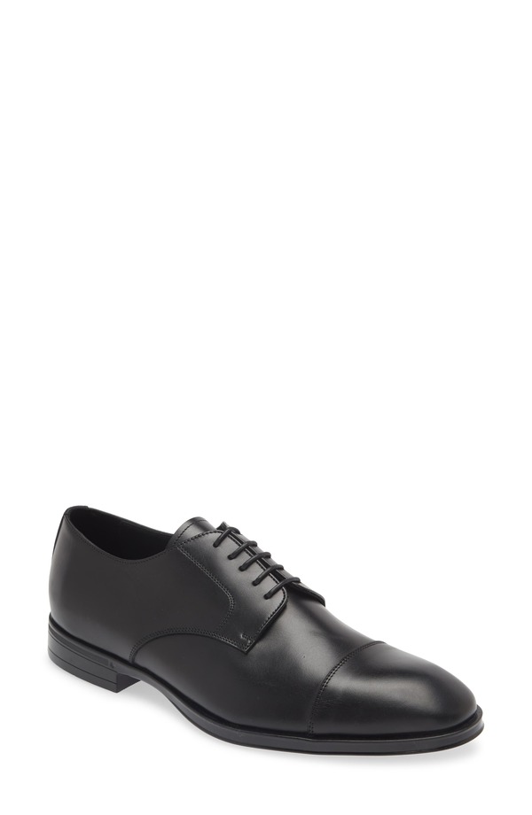 カナーリ メンズ シューズ 力くらべ 旗がしら Canali Cap Toe Derby Black 黒いこと