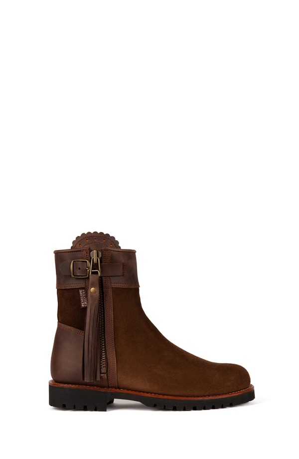 ペネロペシルバーズ レディース シューズ ブーツ・レインブーツ クロップド レザー Penelope Chilvers Cropped Leather Tassel Waterproof Boot 222 Dark Oak