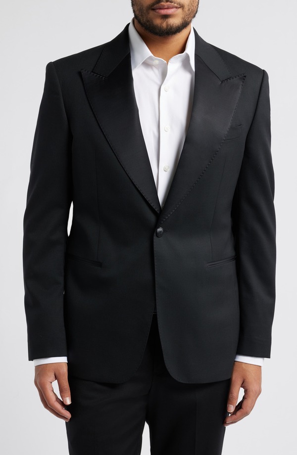 ザネッラ メンズ アウター ジャケット・ブルゾン ウール Zanella Chambers Black Stretch Wool Tuxedo Jacket Black ブラック|ReVida 店