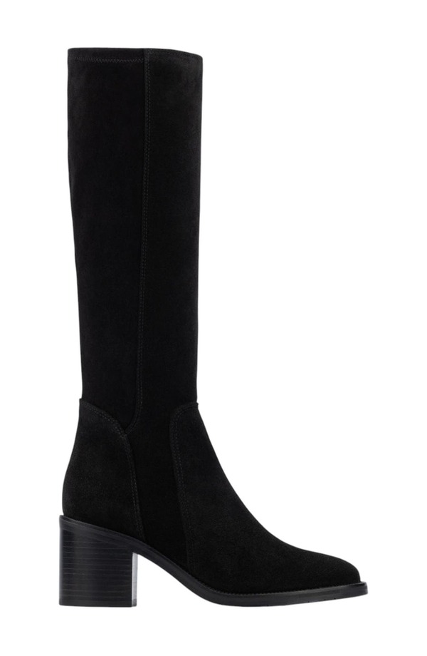 アクアタリア レディース シューズ ブーツ・レインブーツ Aquatalia Jasmina Weatherproof Knee High Boot Black Suede 黒いこと