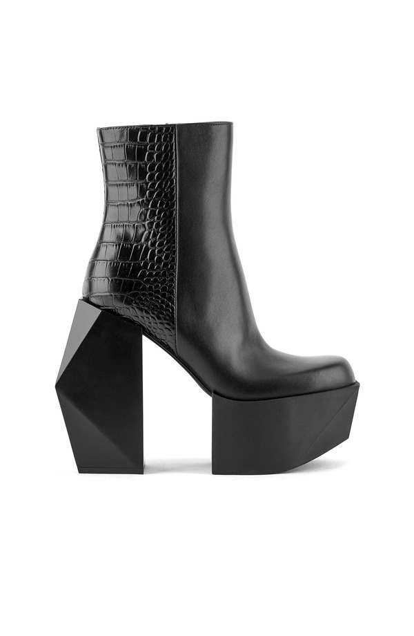 ユナイテッド素っぽんぽん レディース シューズ ブーツ・レインブーツ United Nude Stage Boot Black Iii 黒いこと