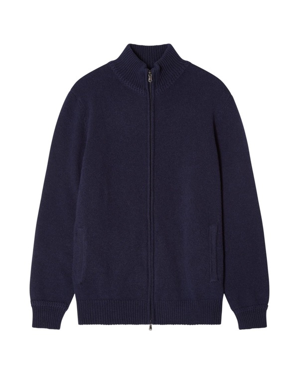 ロバート タルボット メンズ アウター パーカー・スウェット セーター Robertalbott Graham Cashmere Blend Full Zip Sweater Navy ネイビー｜ReVida 店