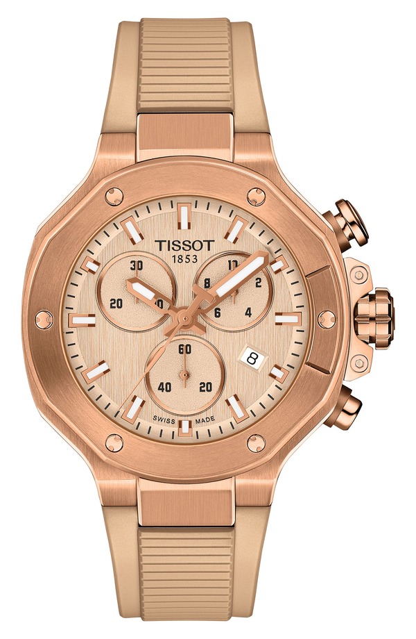 ティソット メンズ アクセサリー 腕時計 Tissot-Race Chronograph Silicone Strap Watch, 38mm Coral コーラル|ReVida 店