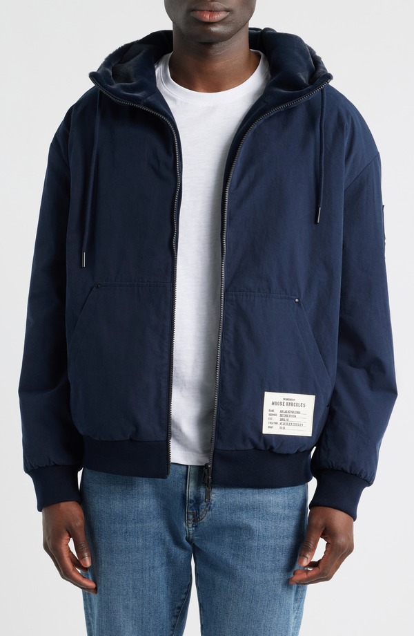 ムースナックル メンズ アウター ジャケット・ブルゾン コットン Moose Knuckles Roland Reversible Organicotton Jacket Navy - 833 ネイビー|ReVida 店