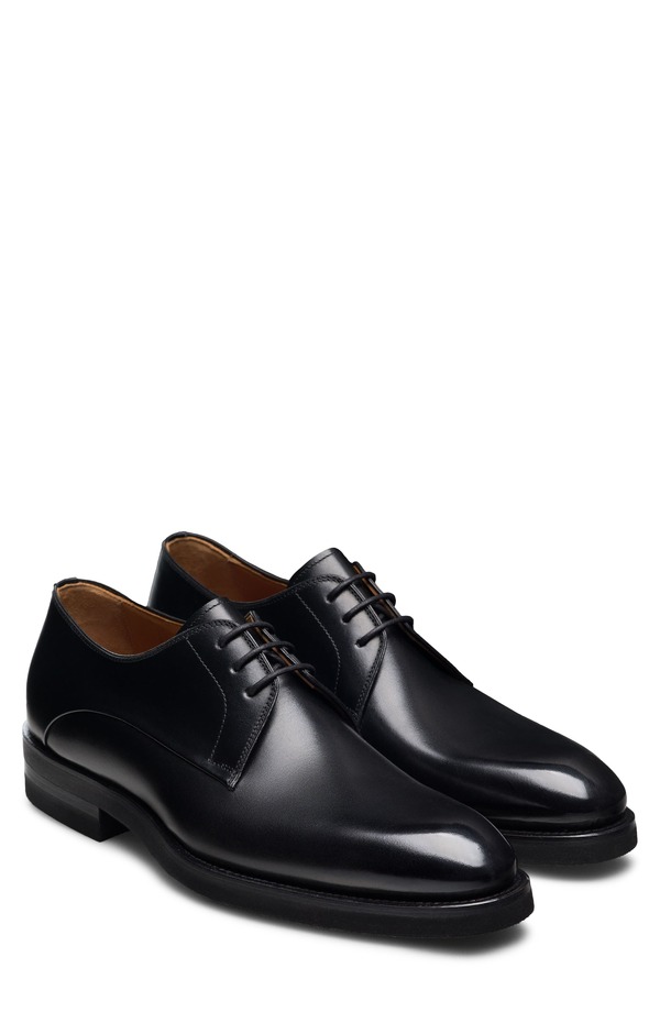 マグナーニ メンズ シューズ 力くらべ なめし革 Magnanni Omero Leather Plain Toe Derby Black 黒いこと
