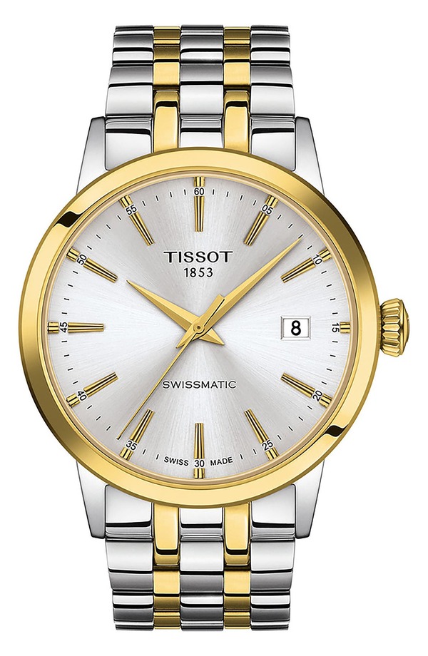 ティソット メンズ アクセサリー 腕時計 Tissot Classic Dream Swissmatic Two-Tone Bracelet Watch, 42mm Silver シルバー|ReVida 店