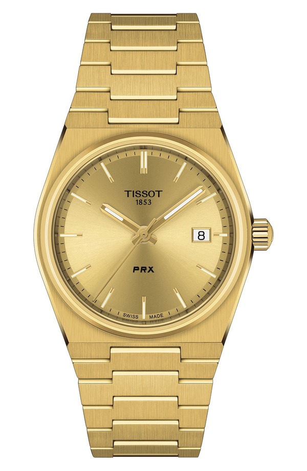 ティソット レディース アクセサリー 腕時計 Tissot PRX Bracelet Watch, 35mm Yellow イエロー｜ReVida 店