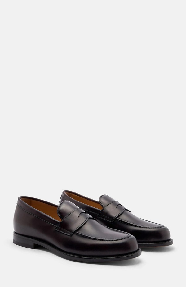 スカロッソ メンズ シューズ 置き目毛革 SCAROSSO Edward Loafers Burgundy - Calf バーガンディ