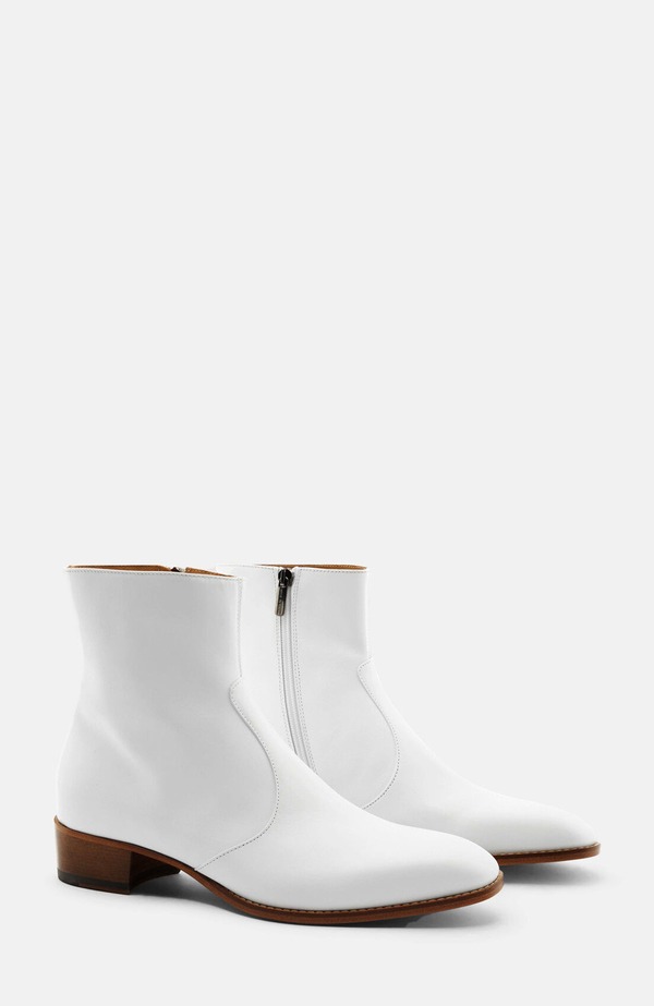 スカロッソ メンズ シューズ ブーツ・レインブーツ SCAROSSO Warren Boots White - Calf 白いこと