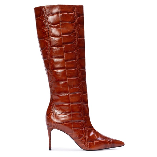 ブラックスエードスタジオ レディース シューズ ブーツ・レインブーツ BLACK SUEDE STUDIO Ember 80 Croc Boot Cappuccino Croc