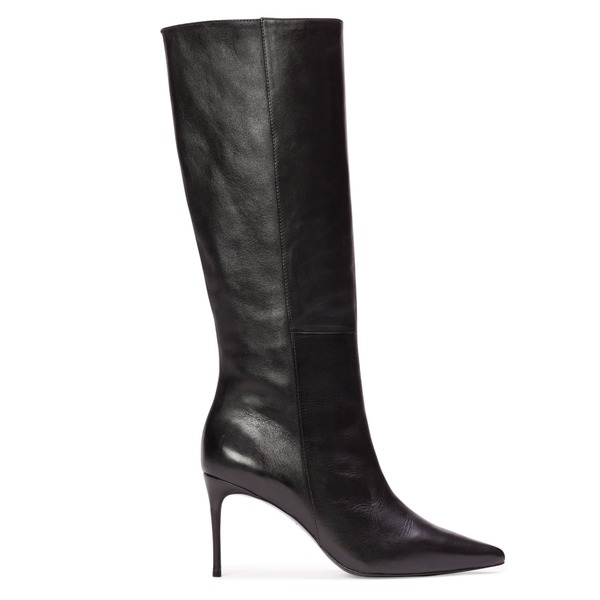 ブラックスエードスタジオ レディース シューズ ブーツ・レインブーツ BLACK SUEDE STUDIO Kath 80 Boot Black Leather 黒いこと