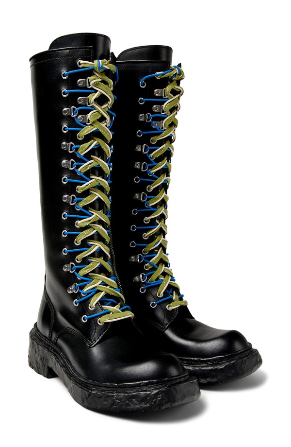 カンペール レディース シューズ ブーツ・レインブーツ Camper Lab Vamonos Combat Boot Black 黒いこと