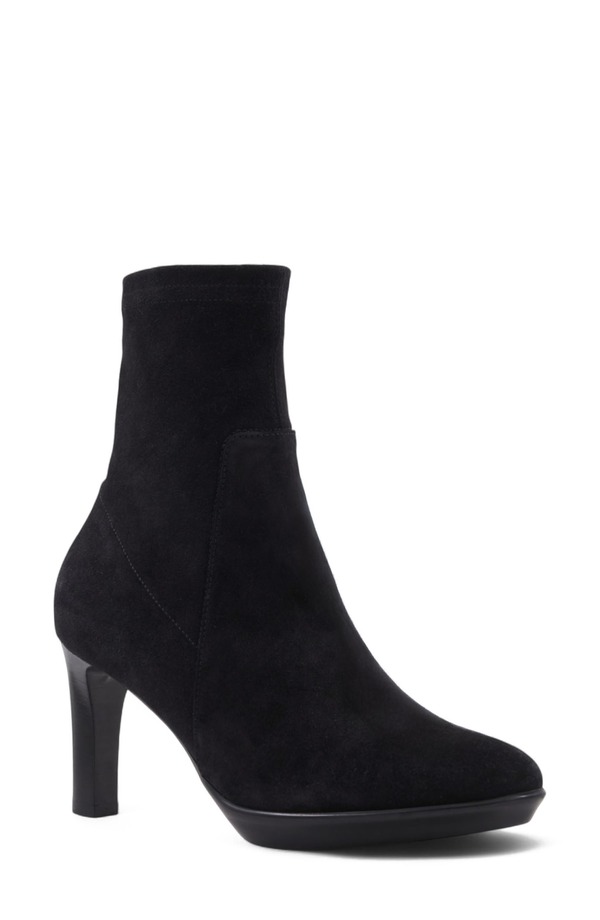 アクアタリア レディース シューズ ブーツ・レインブーツ Aquatalia Rhumba Loweatherproof Bootie Black Suede 黒いこと
