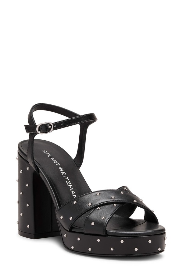 スチュアート ワイツマン レディース シューズ 踵 プラットホーム サンダル Stuart Weitzman Dayna Sostud Platform Sandal Black 黒いこと