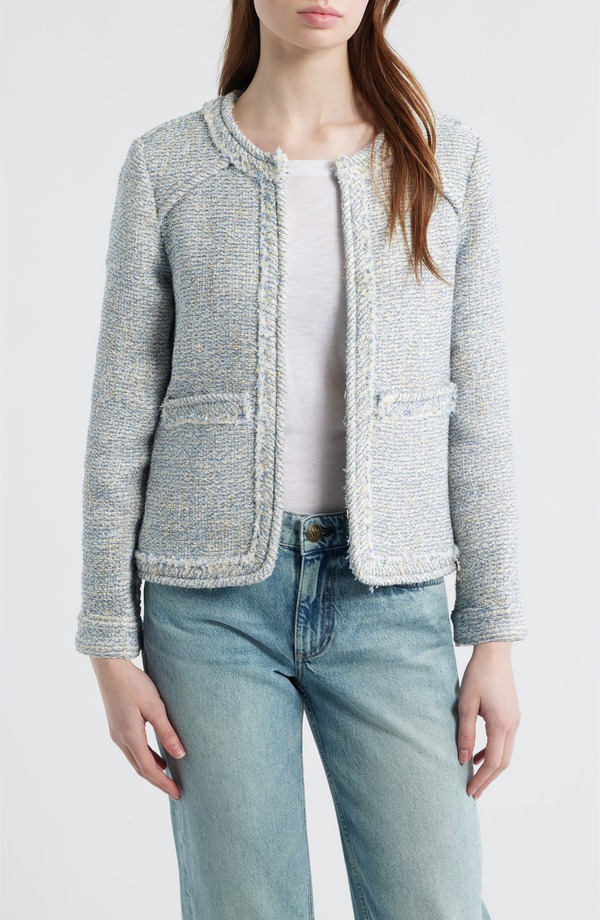 ラグアンドボーン レディース アウター 上衣・上衣 綿織物 rag \u0026 bone Clarice Cotton Blend Jacket Blue Multi 青み