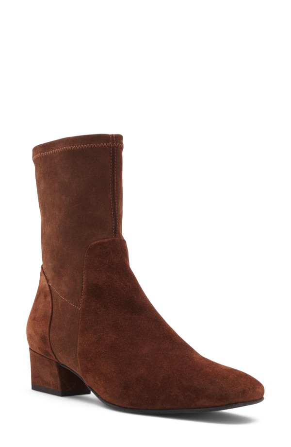 アクアタリア レディース シューズ ブーツ・レインブーツ Aquatalia Stassi Weatherproof Bootie Brandy Suede