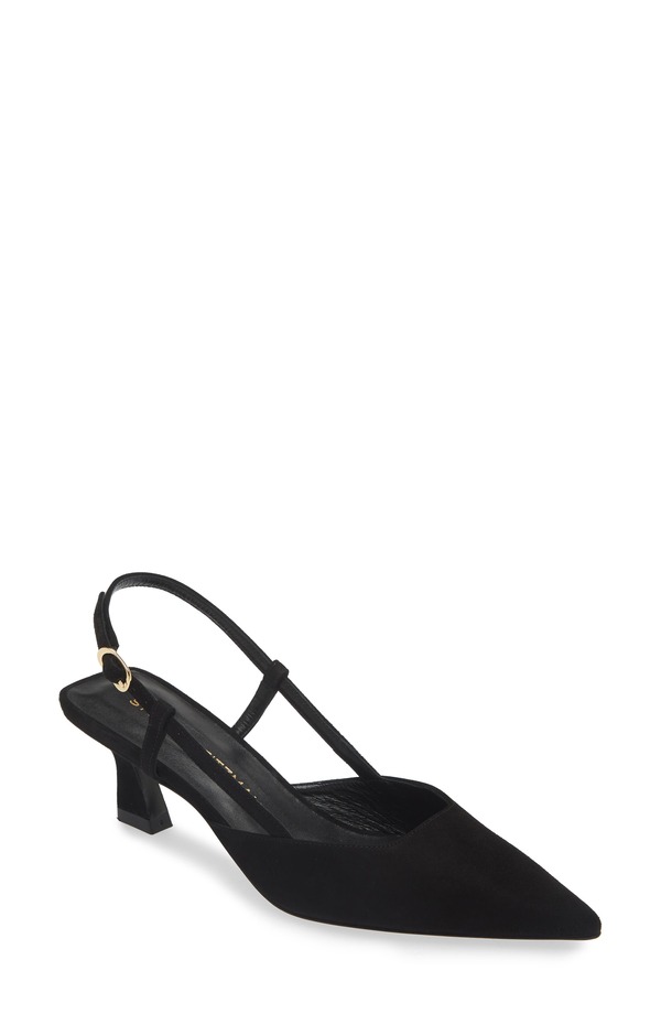 スチュアート ワイツマン レディース シューズ 踵 Stuart Weitzman Vinnie 50 Slingback Pump Black 黒いこと