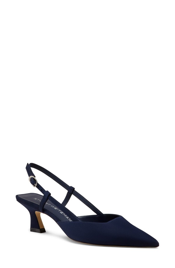 スチュアート ワイツマン レディース シューズ 踵 Stuart Weitzman Vinnie 50 Slingback Pump Nice Blue 青碧