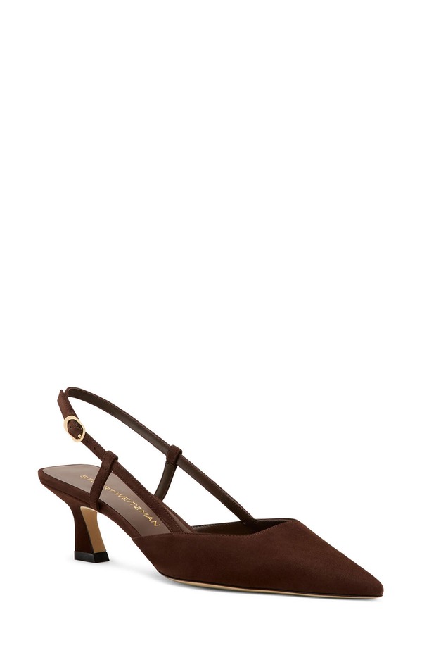 スチュアート ワイツマン レディース シューズ 踵 Stuart Weitzman Vinnie 50 Slingback Pump Walnut/Walnut