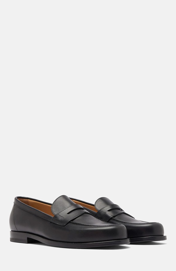 スカロッソ メンズ シューズ 置き目毛革 SCAROSSO Austin Loafers Black - Calf 黒いこと