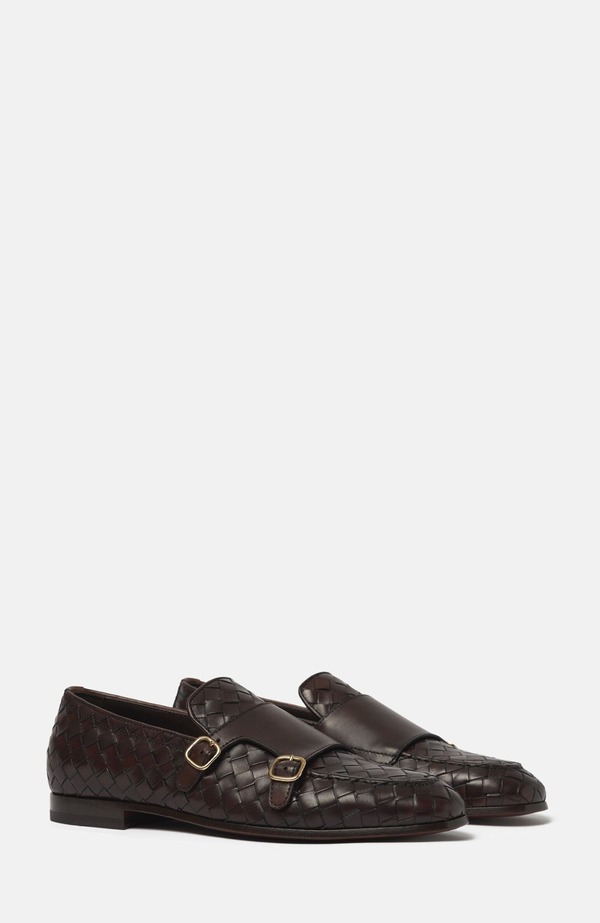 スカロッソ メンズ シューズ 置き目毛革 SCAROSSO Ernesto Loafers Dark Brown - Calf 赤銅色