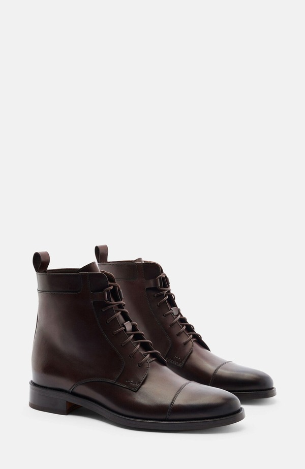スカロッソ メンズ シューズ ブーツ・レインブーツ SCAROSSO Toto Boots Dark Brown Calf ブラウン|ReVida 店