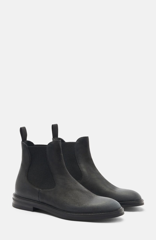 スカロッソ メンズ シューズ ブーツ・レインブーツ チェルシーブーツ チェルシー SCAROSSO Hunter Chelsea Boots Black Suede ブラック｜ReVida 店 87,340円