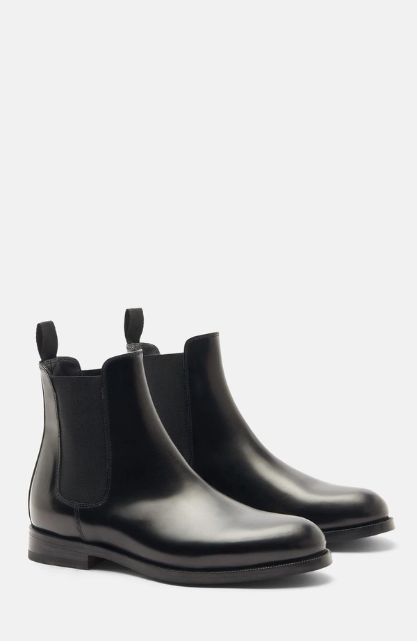 スカロッソ レディース シューズ ブーツ・レインブーツ チェルシーブーツ チェルシー SCAROSSO Elena Chelsea Boots Black - Calf 黒いこと