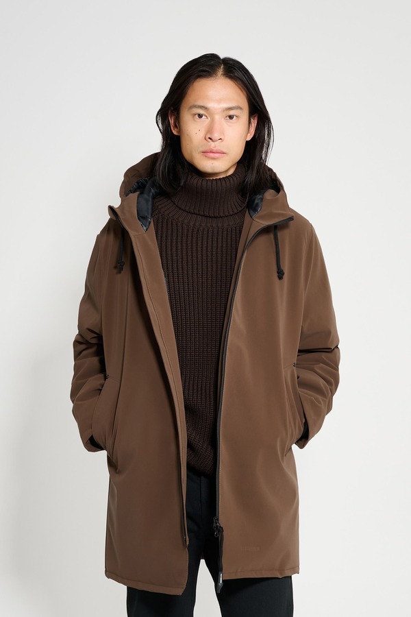 ストゥッテルハイム レディース アウター ジャケット・ブルゾン コート Stutterheim Stockholmatte Winter Coat Dark Brown ブラウン｜ReVida 店