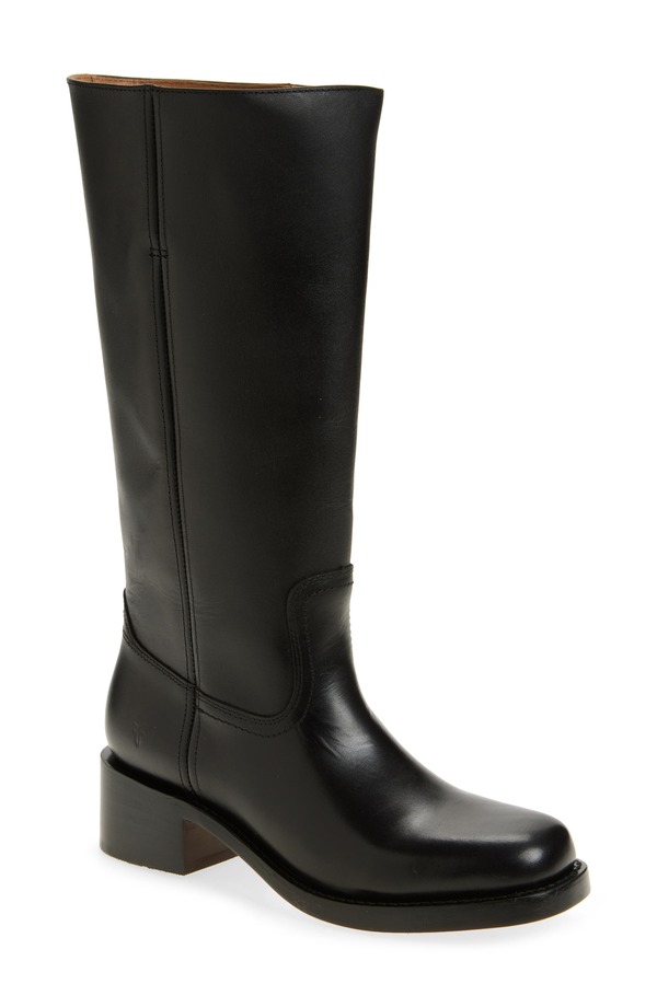 飛球 レディース シューズ ブーツ・レインブーツ Frye Campus Knee High Boot Black 黒いこと
