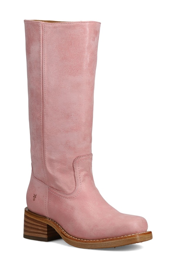 飛球 レディース シューズ ブーツ・レインブーツ Frye Campus Knee High Boot Pink さくら色