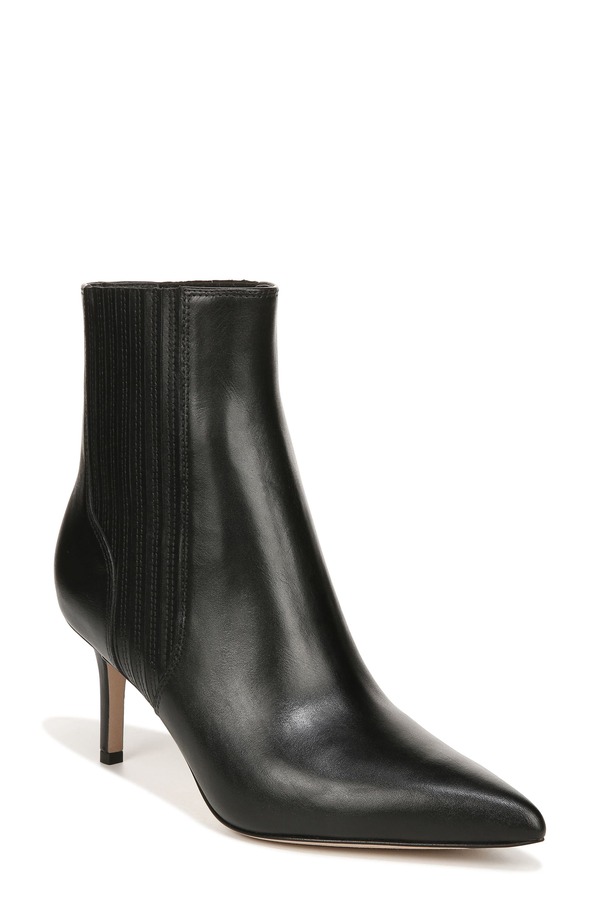 ヴェロニカ ベアード レディース シューズ ブーツ・レインブーツ Veronica Beard Lisa 70粍 Pointed Toe Bootie Black Leather 黒いこと