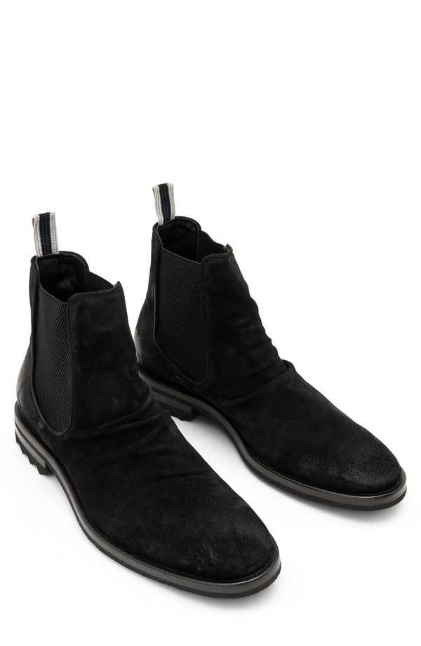 ジョンバルベイトス メンズ シューズ ブーツ・レインブーツ チェルシーブーツ チェルシー John Varvatos Freeman Chelsea Boot Black/Black ブラック|ReVida 店