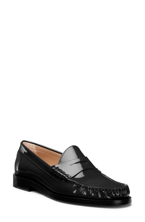 スチュアート ワイツマン レディース シューズ スリッポン・ローファー Stuart Weitzman Lottie Penny Loafer Black Patent 黒いこと