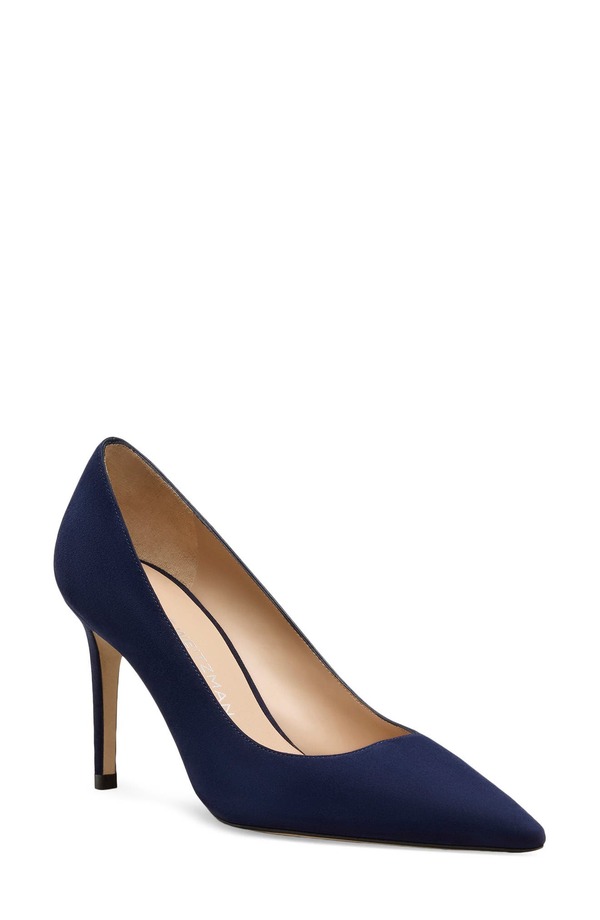 スチュアート ワイツマン レディース シューズ 踵 Stuart Weitzman Stuart Power 85 Pump Nice Blue 青碧