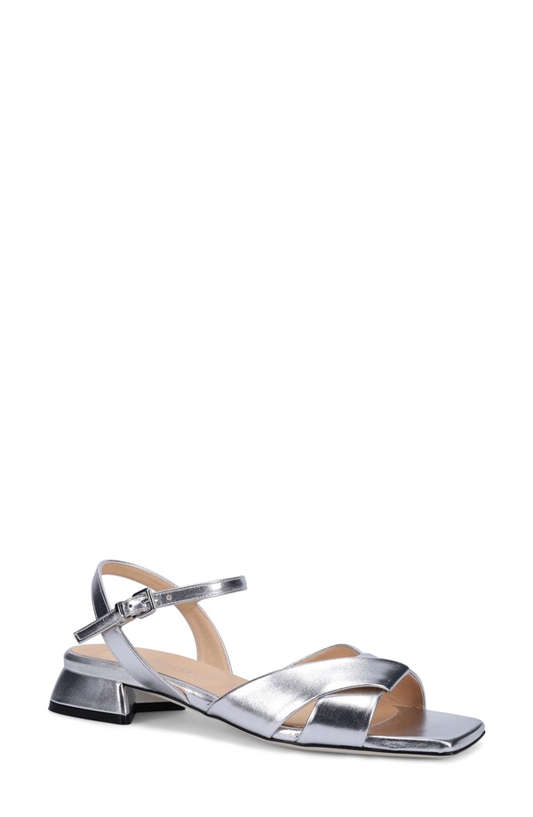 ロンホワイト レディース シューズ 踵 サンダル アンクル Ron White Brennankle Strap Sandal Silver しろがね色