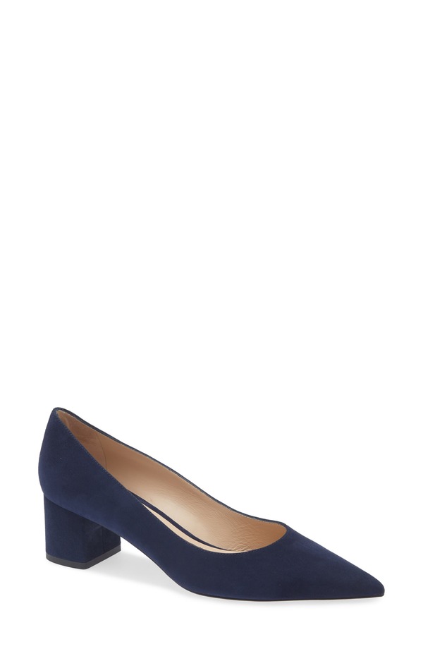 スチュアート ワイツマン レディース シューズ ヒール Stuart Weitzman Stuart Power 50 Block Heel Pump Nice Blue ブルー