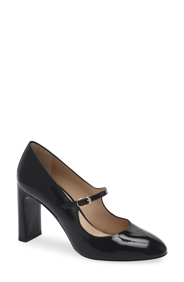 スチュアート ワイツマン レディース シューズ 踵 Stuart Weitzman Babette Mary Jane 85 Pump Black 黒いこと