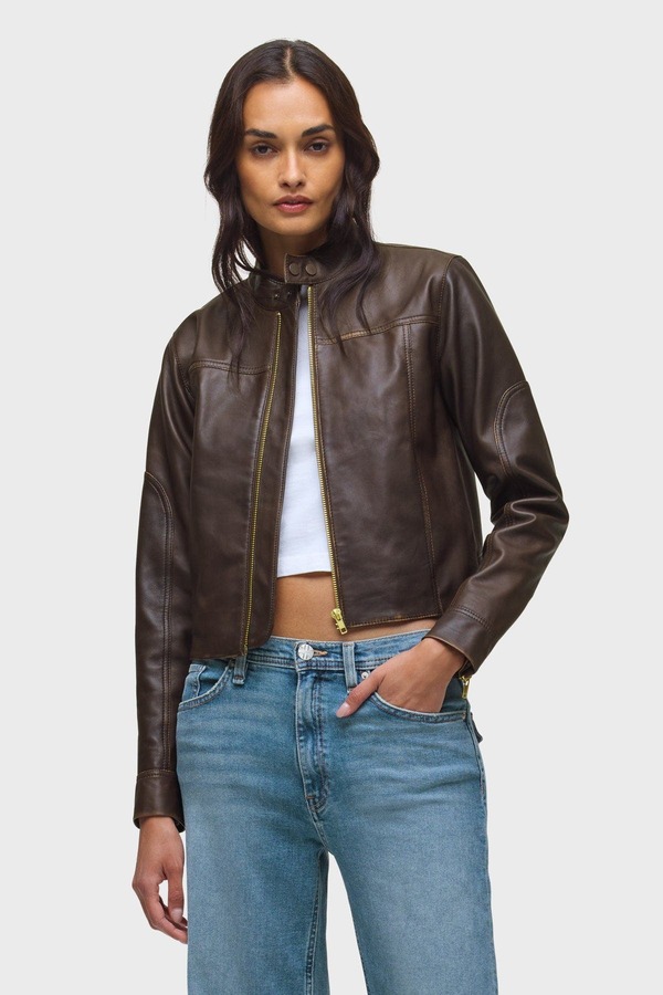 ハドソンジーンズ レディース アウター ジャケット・ブルゾン Hudson Jeans Moto Jacket Umber