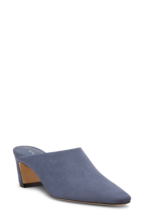 スチュアート ワイツマン レディース シューズ 踵 Stuart Weitzman Stassi 50 Mule Stormy Blue 青碧